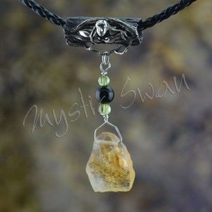 Faerie Tube Bail with Citrine, Peridot and Black Onyx image 2
