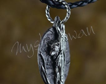 Collana con ciondolo volpe in pietra naturale per donna