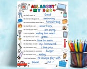 Father's Day Printable Questionnaire: All About My Dad Coloring Page