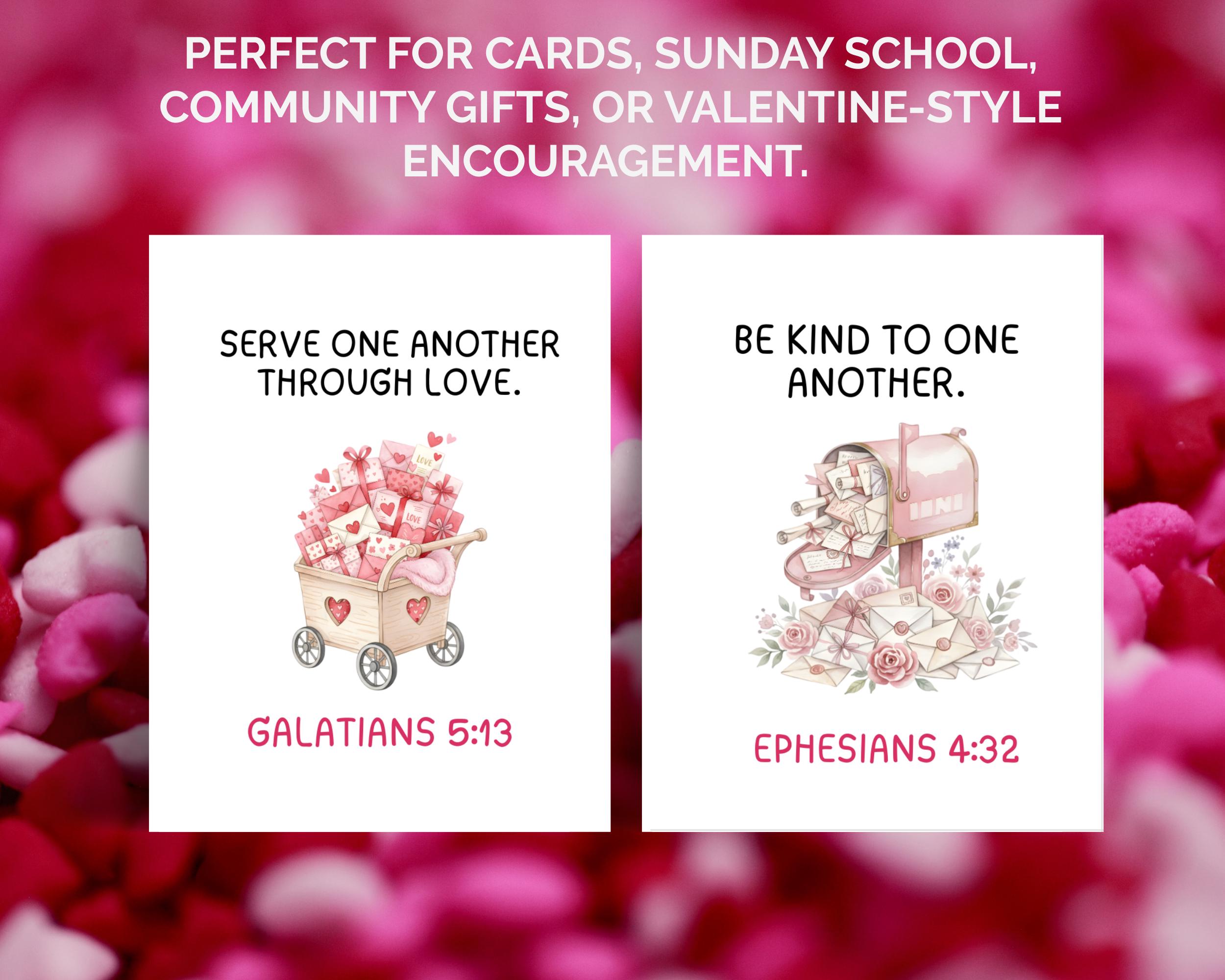 Bible Valentine Cards Printable Bible Verse Love Scripture Cards for ...