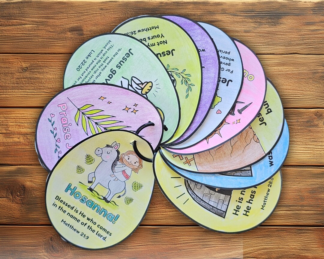 Printable Resurrection Eggs Coloring Craft for Kids, Easter Bible ...