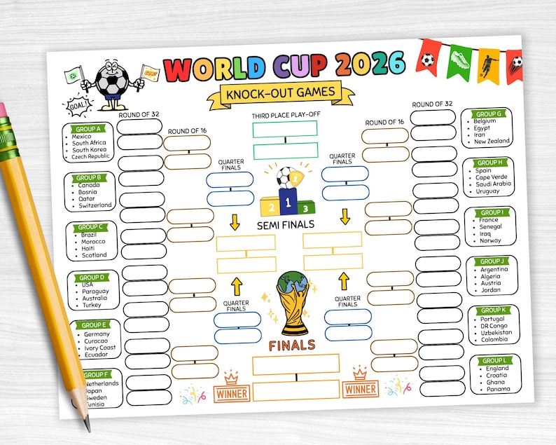 World Cup 2026 Printable Tracker for Kids | Soccer & Football