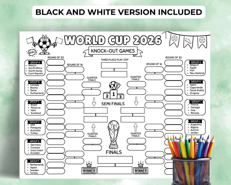 World Cup 2026 Printable Tracker for Kids | Soccer & Football