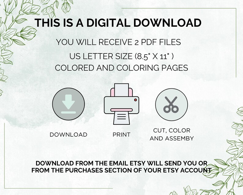 Spring Flower Pot Craft Printable Mother's Day Color Cut and Paste Kids ...