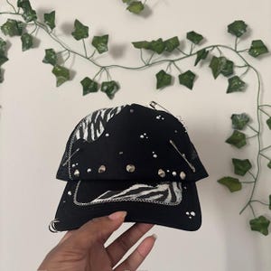 Custom Snap Back Hat, Junk Hat, Custom Trucker Hat, Punk Accessories, Rock Accessories