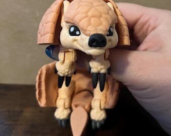 3D printed articulated armadillo
