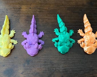 Articulated 3D printed axolotl