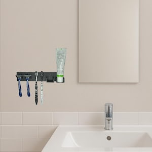 3D Halter STL Datei - Rasierer, Zahnbürste & Zahnpasta Organizer - Badezimmer Dekor - Wandhalterung - Instant Download