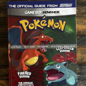 Pokemon: FireRed & LeafGreen - Nintendo Player's Guide - CUSTOM HARDCOVER