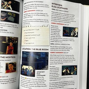May include: Open book page with text and images. Features an interview titled "Elsa Lichtmann" with topics like "Army Surplus Morphine." Includes images of people and text from "The Vice Cases: Manifest Destiny."