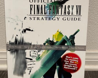 Final Fantasy VII - BradyGames Official Strategy Guide - CUSTOM HARDCOVER