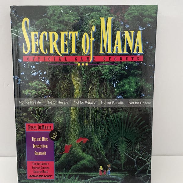 Secret of Mana - Official Game Secrets - B&W - CUSTOM HARDCOVER