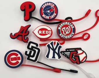 8mm Baseball Straw Toppers