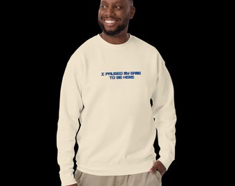 Sudadera con capucha "Pausé mi juego": sudadera de jugador bordada