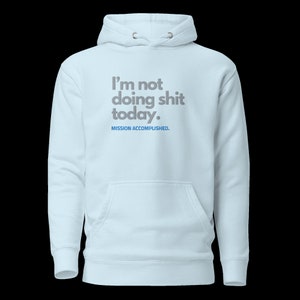 Funny Embroidered Hoodie - Lazy Day Unisex Sweatshirt