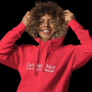 Funny Introvert Embroidered Hoodie: Sarcastic Anti-Social Gift