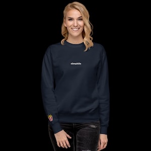 Cinephile Sweatshirt: Embroidered Movie Lover Crewneck