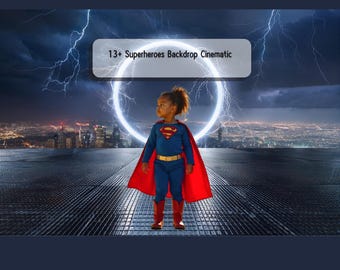 13 Cinematic Super Hero Backdrop | Fantasy Character Background | Cosplay Portrait Scene