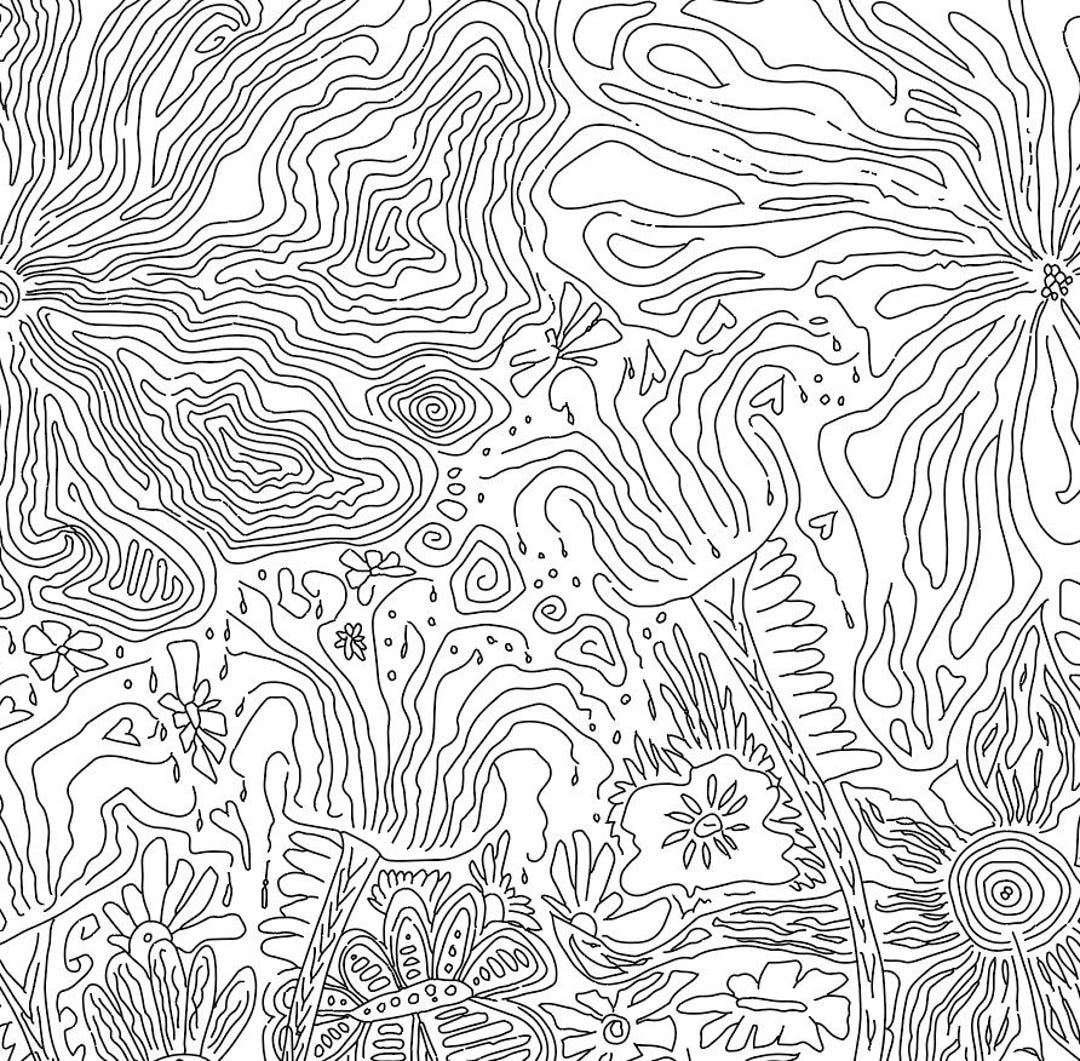 Adult Coloring Book Page Digital Download PDF - Etsy