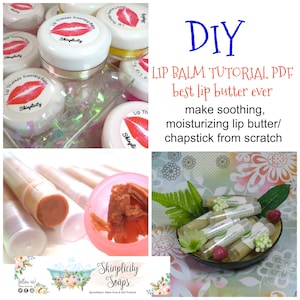 Lippenbalsem-tutorial pdf/direct downloaden: zelfgemaakt met natuurlijke ingrediënten/inclusief schattig labelsjabloon