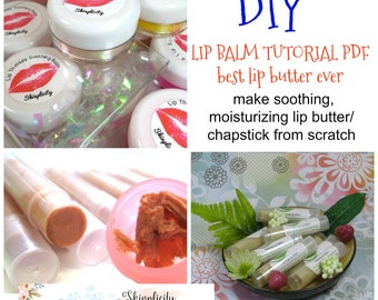 Lip Balm Tutorial PDF/Instant Download - DIY using all natural ingredients/includes cute label template