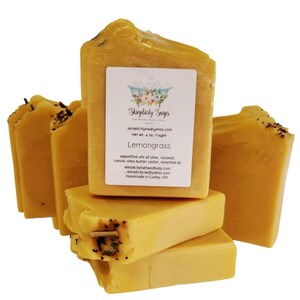 Lemongrass Soap - Vegan/made from scratch with pure essential oil - fresh, clean, lemony
