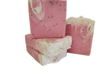 Watermelon Sugar Soap from scratch –  Creamy Lather, lots of bubbles, plant based oils