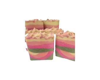 Meloncello Soap Bar , handmade small batch,  gifts, soap favors , free shipping, summer soap