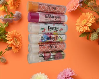 Lip Balm Gift Set - 6 favorite flavors - soothing shea and cocoa butter - limited edition