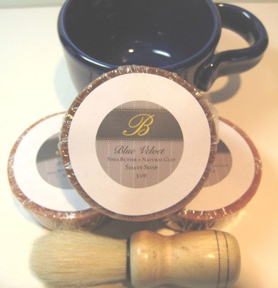 Items similar to Blue Velvet Shave Soap with shea butterNatural Vegan.....shaving mug