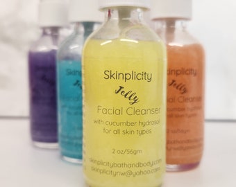 Facial Cleanser Jelly Face Wash - Gentle for all skin types with Cucumber Hydrosol