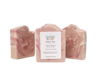 Coconut Rose Soap - delicate floral vegan - a perfectly feminine fragrance