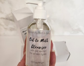 Facial Cleanser - Oil to Milk Face Wash - Non-greasy, super absorbing, contains skin loving ingredients, for all skin types
