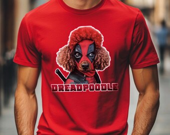 Camiseta de Deadpool con el perro Dreadpoodle para amantes de los perros