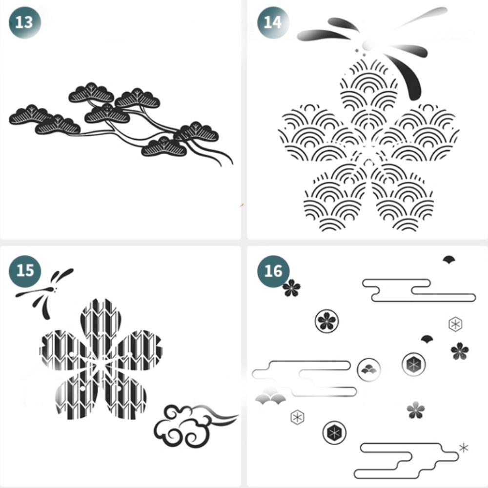 Traditional Japanese Ukiyo-e Procreate Brush Set - Cloud, Smoke, and ...