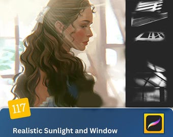 100+ Realistic Sunlight and Window Light Effects for Stunning Natural Lighting, Shadows, and Glow Effects Procreate & Photoshop Brushset