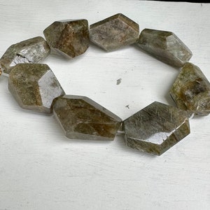 Large Labradorite Faceted Nuggets (8)