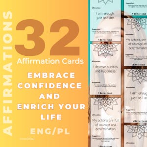32 cartes d'affirmations pour la confiance en soi et la création de votre vie de rêve, affirmations imprimables, cartes imprimables, affirmations positives, manifestation