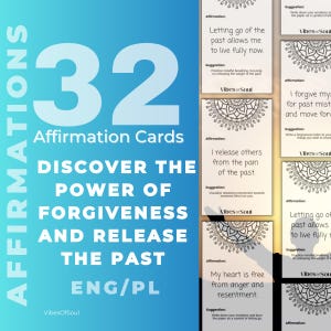 32 Cartes d'affirmations Pardon et libération du passé, Affirmations imprimables, Cartes imprimables, Affirmations positives, Manifestation, Soins personnels