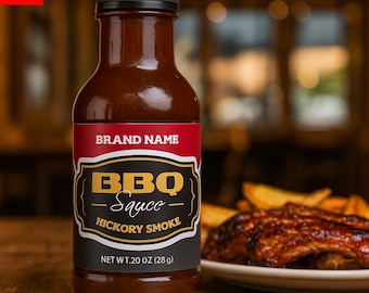 Personalized Bottle or Belly Band Label Design Service | Digital File for Food Business Packaging, Sauce, Juice, Honey and More