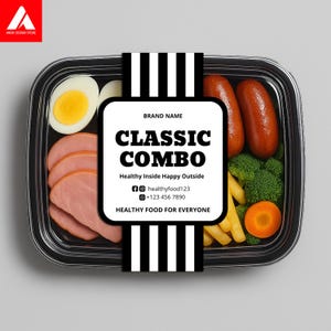 Label for Homemade Meals and Food Delivery | Canva Printable Food Packaging Sticker