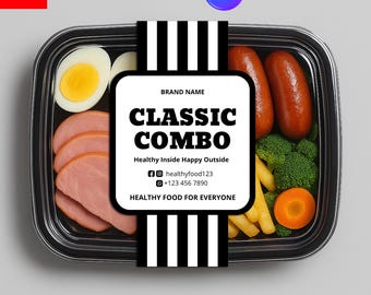Belly Band Food Label Template | Canva Printable Food Packaging Sticker