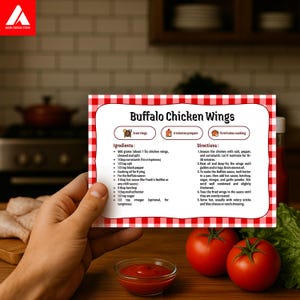 Bearbeitbare Rezeptkartenvorlage | Canva druckbares Rezept Blatt | Minimalistischer Digitaler Küchen Organizer