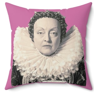 Bette Davis Throw Pillow, Old Hollywood Decor, Vintage Movie Star Home Accent, Fun Housewarming Gift, Unique Holiday Christmas Gift Idea