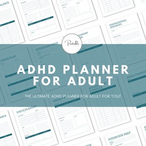 Adhd Planner Adult, Adhd Planner, Adhd Journal, Adhd Planner PDF, Planner Prinatble, Adhd Adult Planner, Adhd Goal Setting