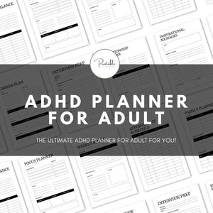 Adhd Planner Adult, Adhd Planner, Adhd Journal, Adhd Planner PDF, Planner Prinatble, Adhd Adult Planner, Adhd Goal Setting