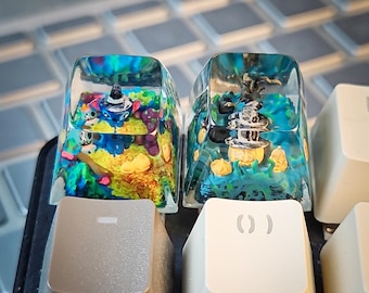 Pumpkin keycaps, Cartoon keycap, Artisan keycap, Halloween gift, Halloween Keycap, Ghost Keycap, Custom Handmade Artisan Keycaps.