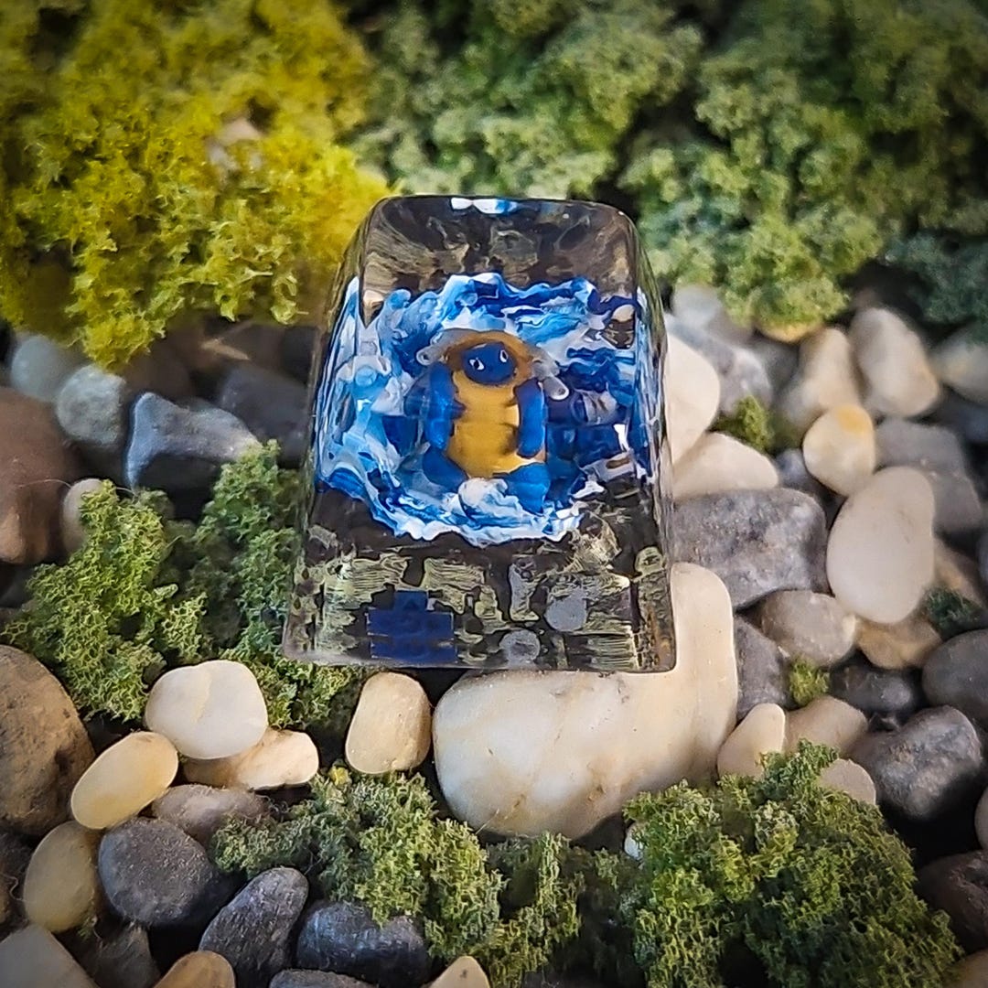 Blastoise Turtle Artisan Resin Keycap, Anime Character Keycaps ...