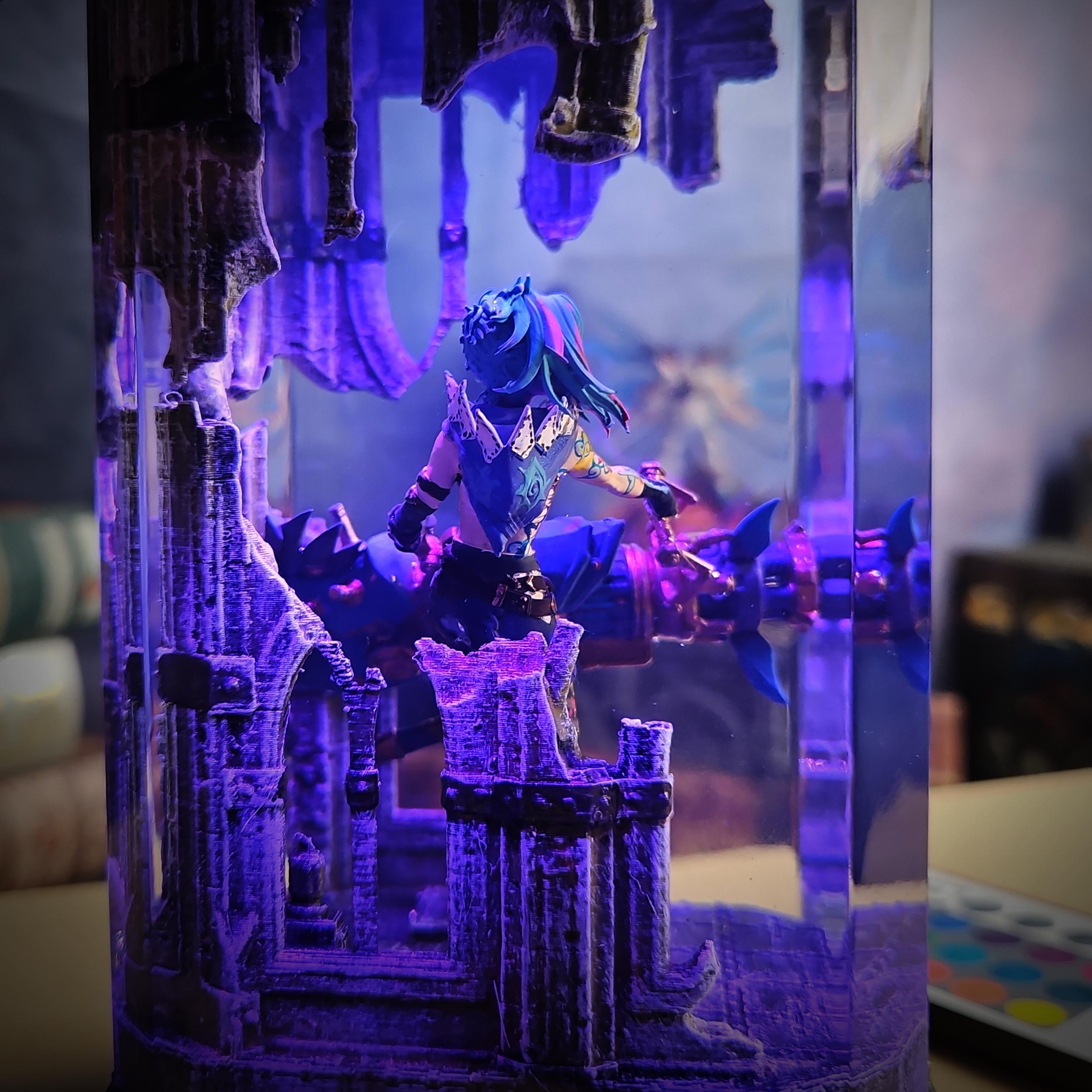 Jinx Arcane Resin Lamp | League of Legends Inspired Epoxy Light ...