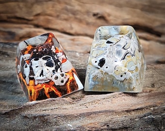 Teclas de calavera, tecla artesanal, tecla de resina, tecla s.t.a.r wa.rs, tecla storm tr.0per, tecla v.And.er, Ideas de regalos, regalo para él.
